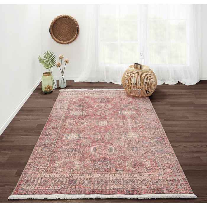 Conroy Red/Blue/Ivory Rug & Reviews Joss & Main